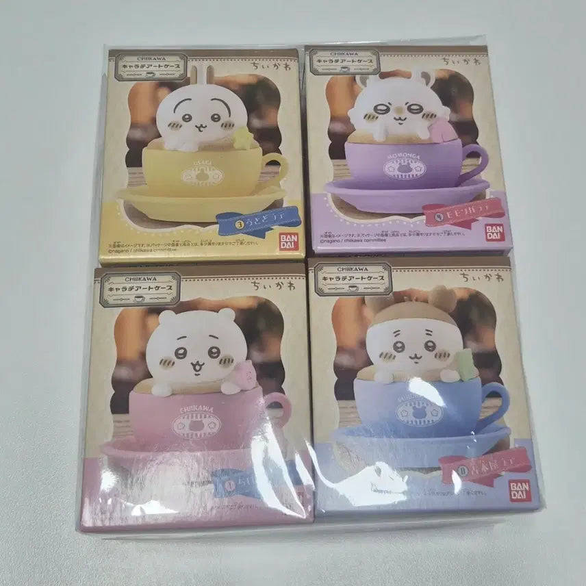[BUNJANG] Cheekywa Latte Art Coffee Cups Set (4 Types) / 치이카와 먼작귀 라떼아트 커피잔 4종 (치이카와, 우사기, 모몽가, 카니