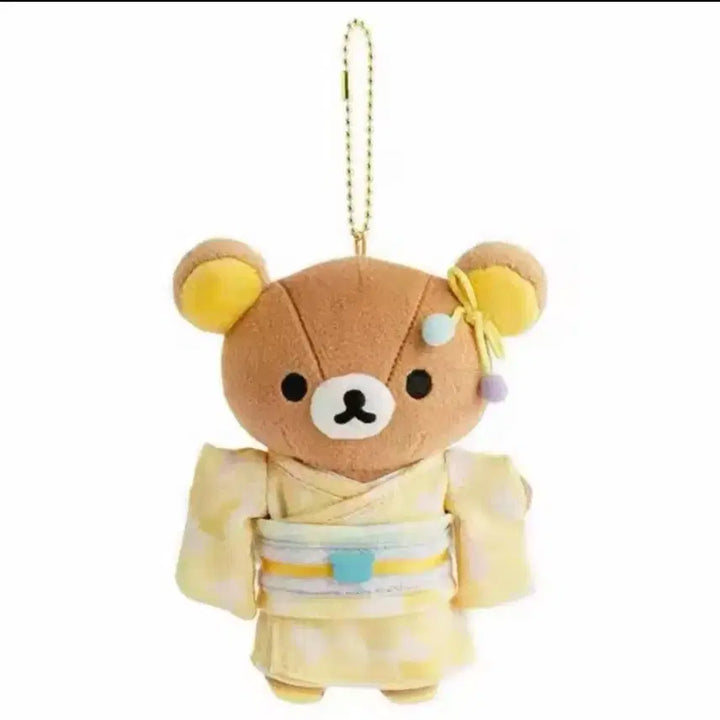 [BUNJANG] Rilakkuma &amp; Korilakkuma Kimono Plush Keyring / 기모노 리락쿠마 코리락쿠마 인형 키링