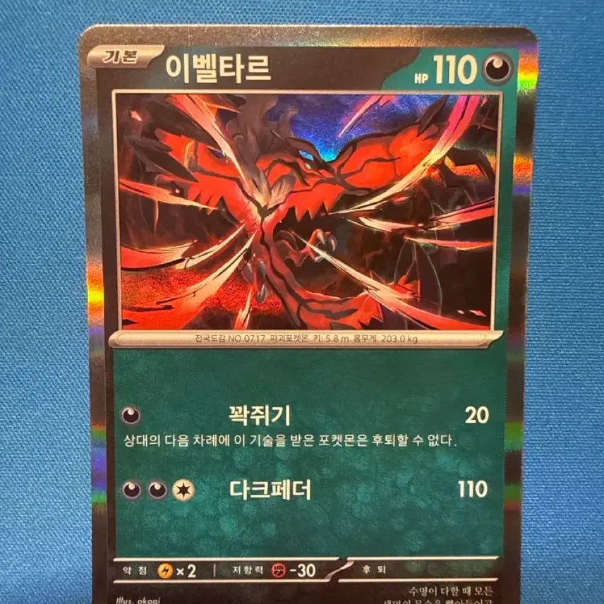 [BUNJANG] Yveltal R Pokémon Card / 포켓몬카드 이벨타르 r