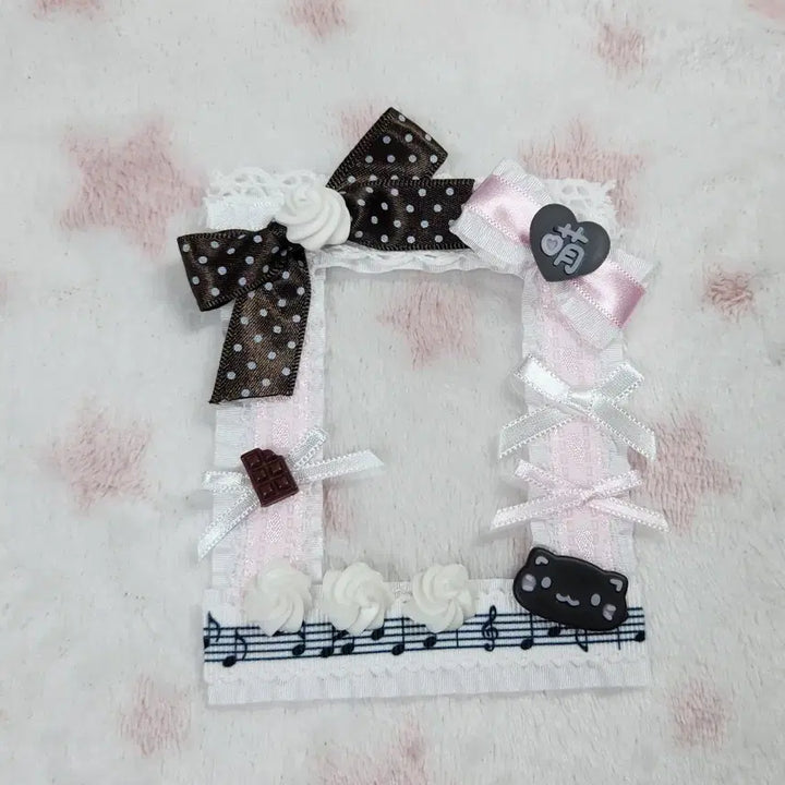 [BUNJANG] Chocolat Lace Top Loader Holder Decoden / 쇼콜라 레이스탑꾸 까만냥 포카홀더 데코덴탑꾸 탑로더