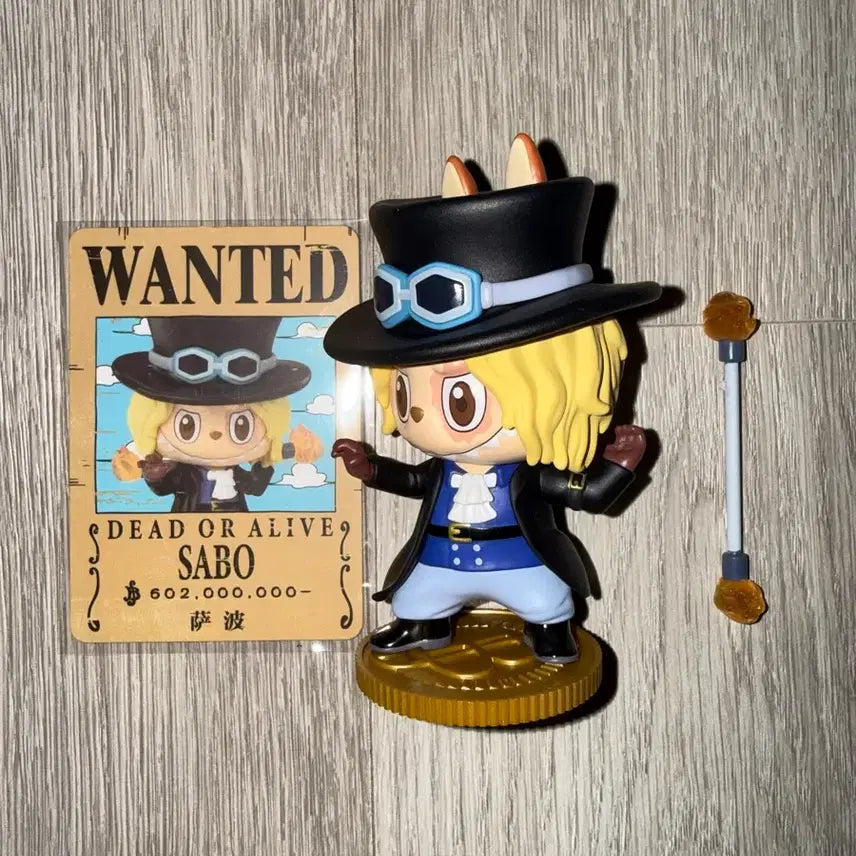 [BUNJANG] Pop Mart One Piece Sabo Labubu Figure / 팝마트 원피스 사보 라부부