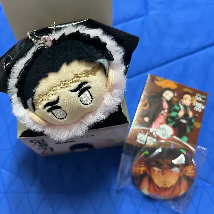 [BUNJANG] Demon Slayer Gyomei Sakuramochi Can Badge Set / (세트) 귀멸의칼날 사쿠라모찌 (교메이)