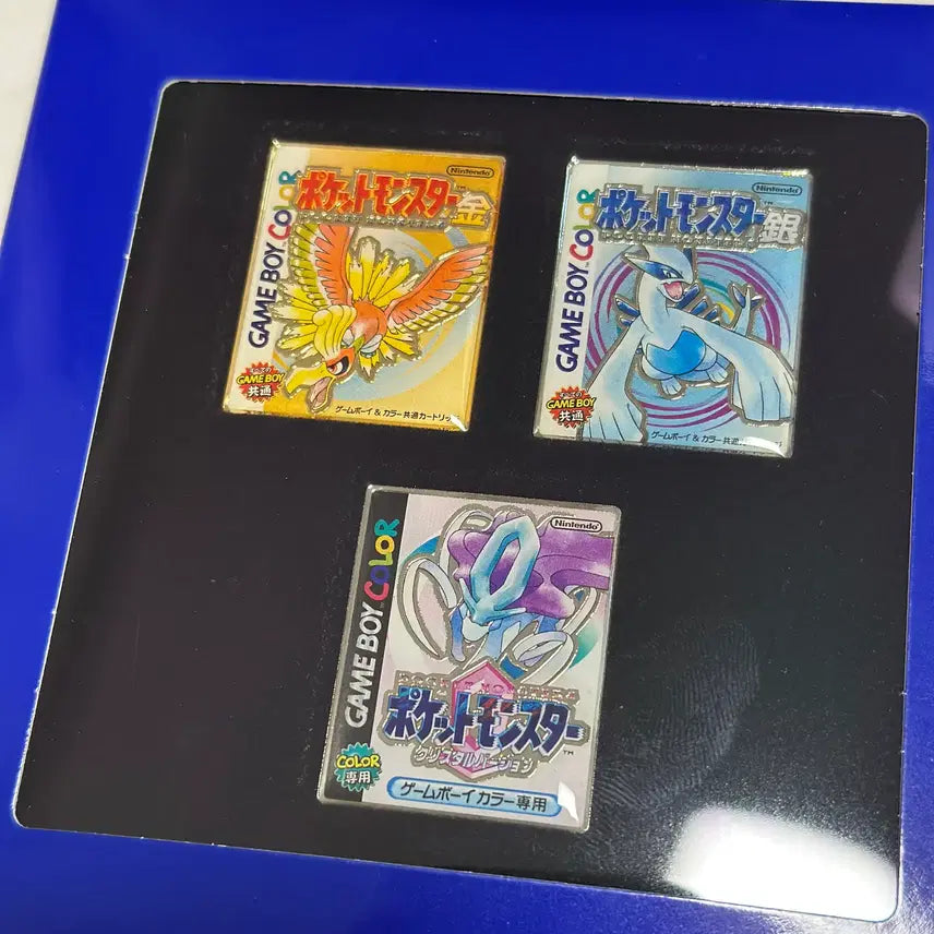 [BUNJANG] Pokemon Package Collection Pins Gold Silver Crystal / 포켓몬 패키지 컬렉션 핀즈 금 은 크리스탈