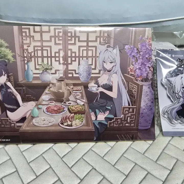 [BUNJANG] Blue Archive Official Sirocco Terror Acrylic Keychain + Color Sheet / 시로코 테러(쿠로코) 대롱 아크릴 키링 + 키사키 색지 블루아카이브 공식