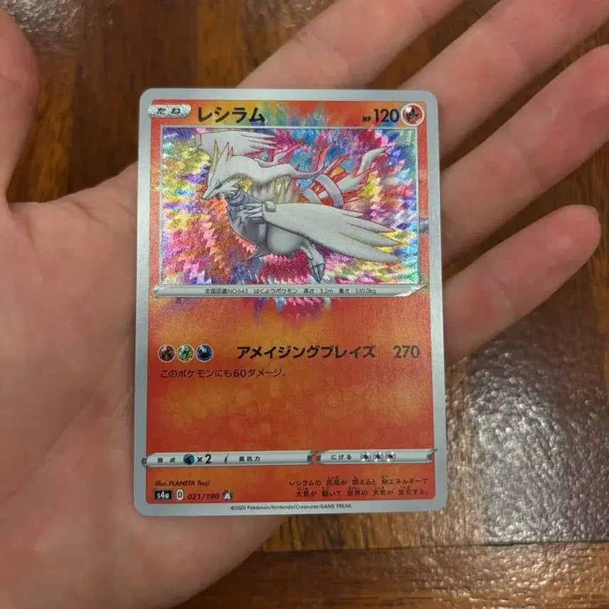 [BUNJANG] Reshiram Amazing Rare 4.0 Card / 일판 레시라무 ar 포켓몬카드