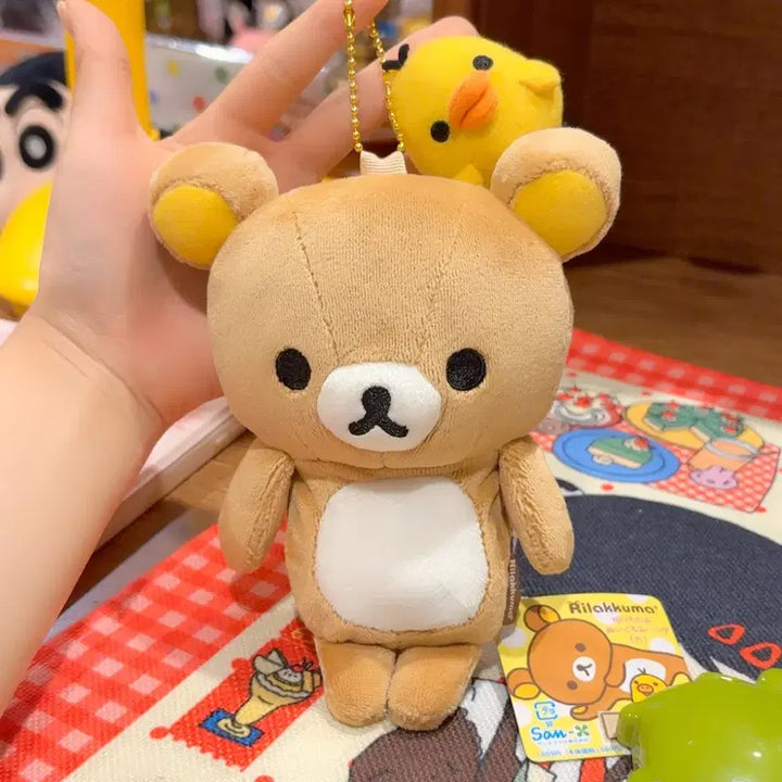 [BUNJANG] San-X Rilakkuma Kiiroitori "Shopping Basket" Charm / 고전 산엑스 리락쿠마 키이로이토리 인형 장바구니 키링