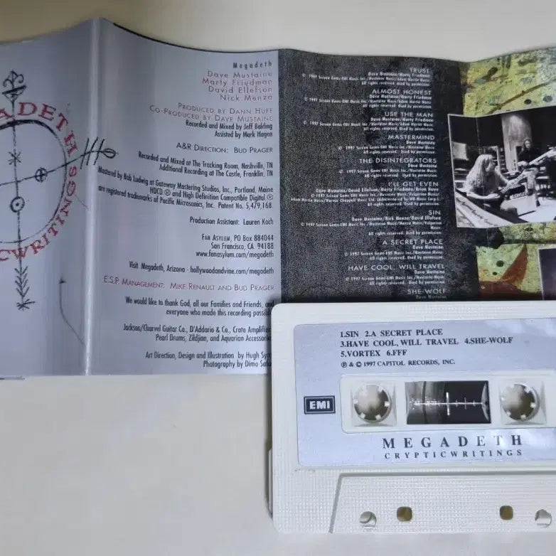 [BUNJANG] Megadeth Cryptic Writings Cassette Tape / 메가데스 Cryptic Writings (카세트테이프)
