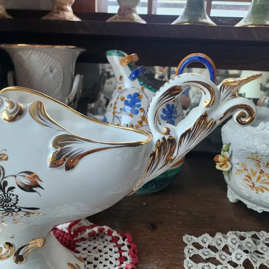[BUNJANG] 1950s Italian Ceramic Hand-Painted Vase / 1950년대 이태리 도자기 가로48.3cm 높이27.3cm 핸드 페인티드