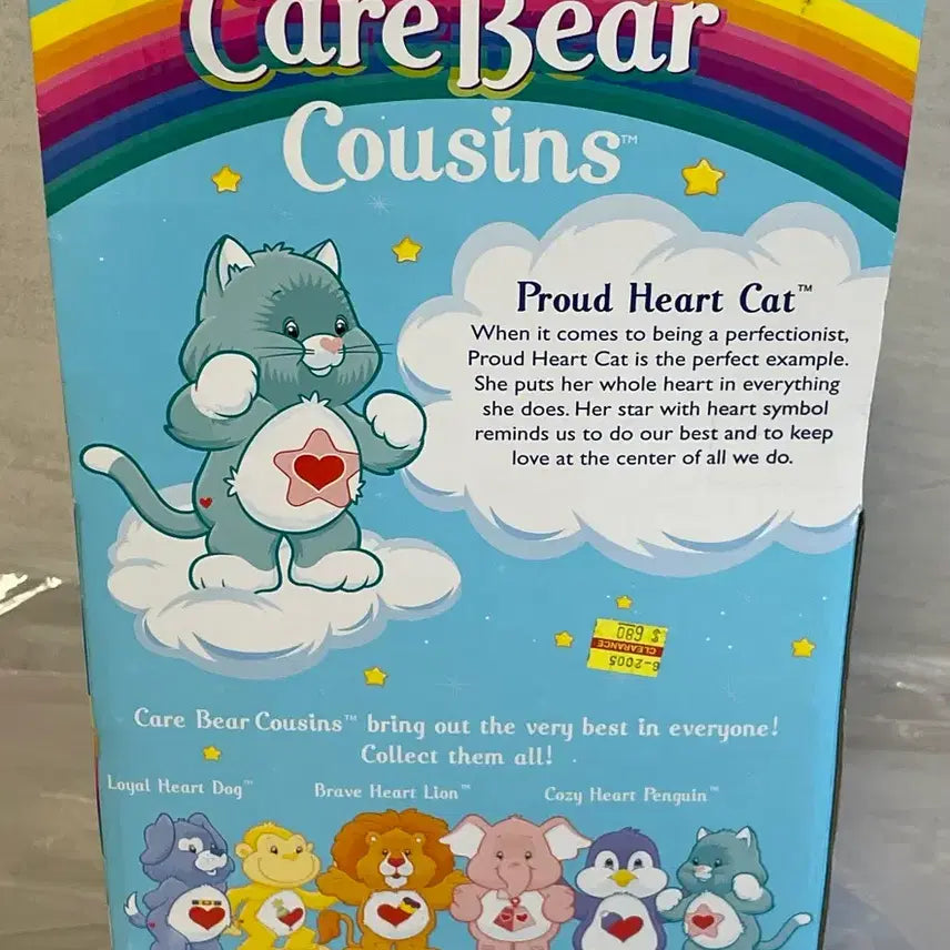 [BUNJANG] Care Bears Proud Heart Cat 13-Inch Plush with DVD Set (Vintage) / 케어베어 인형 고양이 carebears
