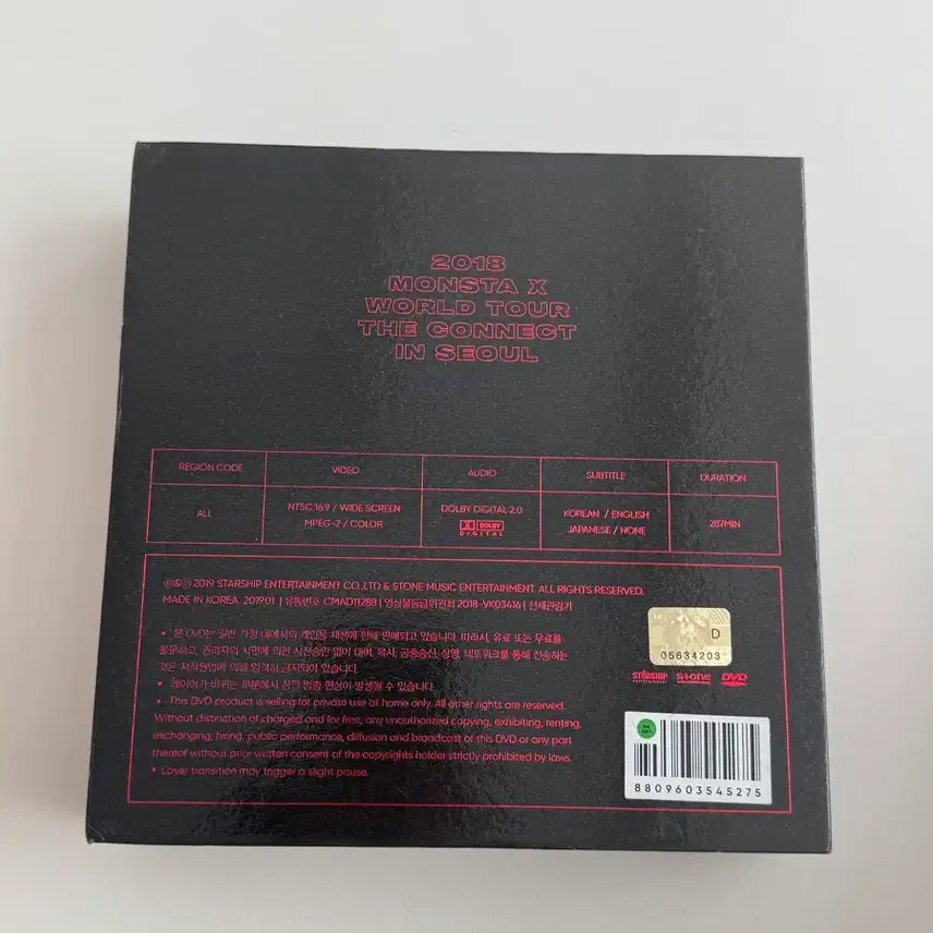 [BUNJANG] MONSTA X 2018 World Tour The Connect in Seoul DVD / 몬스타엑스 2018 월드투어 더 커넥트 인 서울 DVD