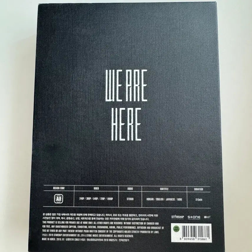 [BUNJANG] MONSTA X 2019 World Tour WE ARE HERE Kit / 몬스타엑스 2019 월드 투어 WE ARE HERE 키트