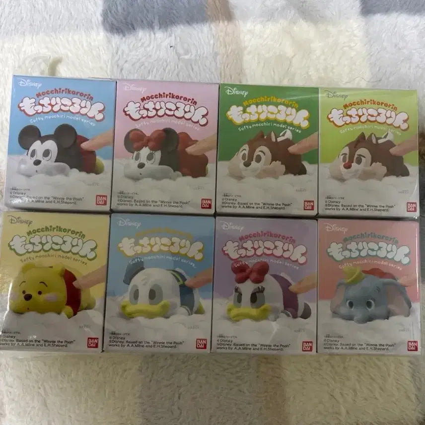 [BUNJANG] Bandai Disney Mochi Rico Rorin Figure 8 Types (Sealed) / [미개봉] 반다이 디즈니 모찌리코로린 피규어 8종