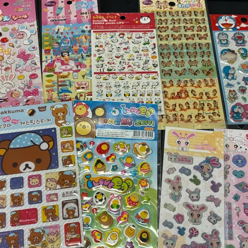 [BUNJANG] Vintage Stickers Bundle Set (13 pcs) / 고전문구 고전 스티커 13개 일괄 판매