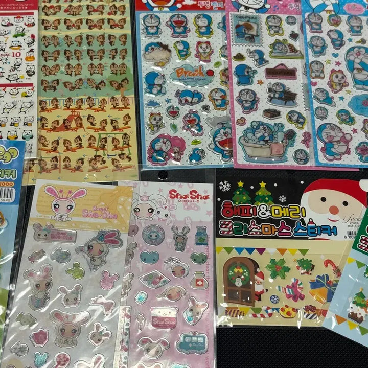 [BUNJANG] Vintage Stickers Bundle Set (13 pcs) / 고전문구 고전 스티커 13개 일괄 판매