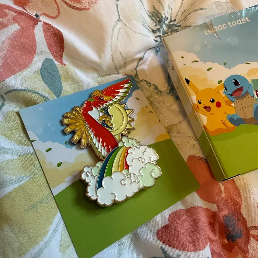 [BUNJANG] Isak Toast x Pokemon Ho-Oh Badge / 이삭토스트 포켓몬 배지 칠색조 포켓몬뱃지