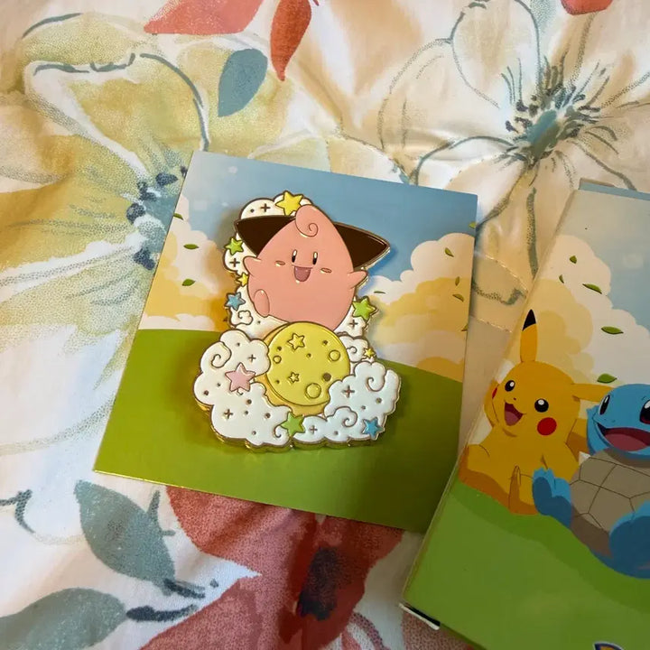 [BUNJANG] Isaac Toast x Pokemon Pi Character Badge Set / 이삭토스트 포켓몬 배지 삐 포켓몬뱃지