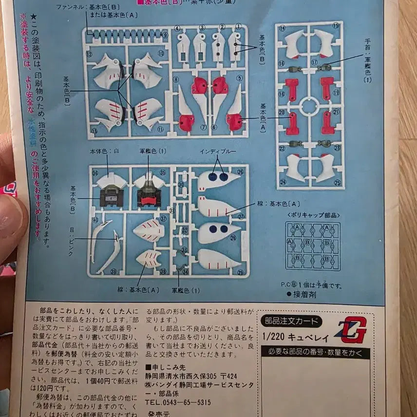 [BUNJANG] Bandai 1/220 Z Gundam Series No.41 Qubeley (1986 Retro Edition) / 고전프라 반다이 1/220 Z건담 시리즈 No.41 큐베레이 구판