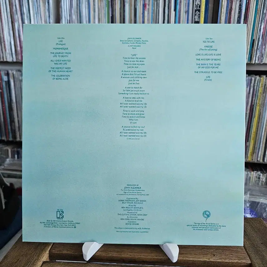 [BUNJANG] John Klemmer Solo Saxophone II - Life Smooth Jazz LP / (스무스 퓨전 재즈 색소포니스트 존 클렘머) John Klemmer LP