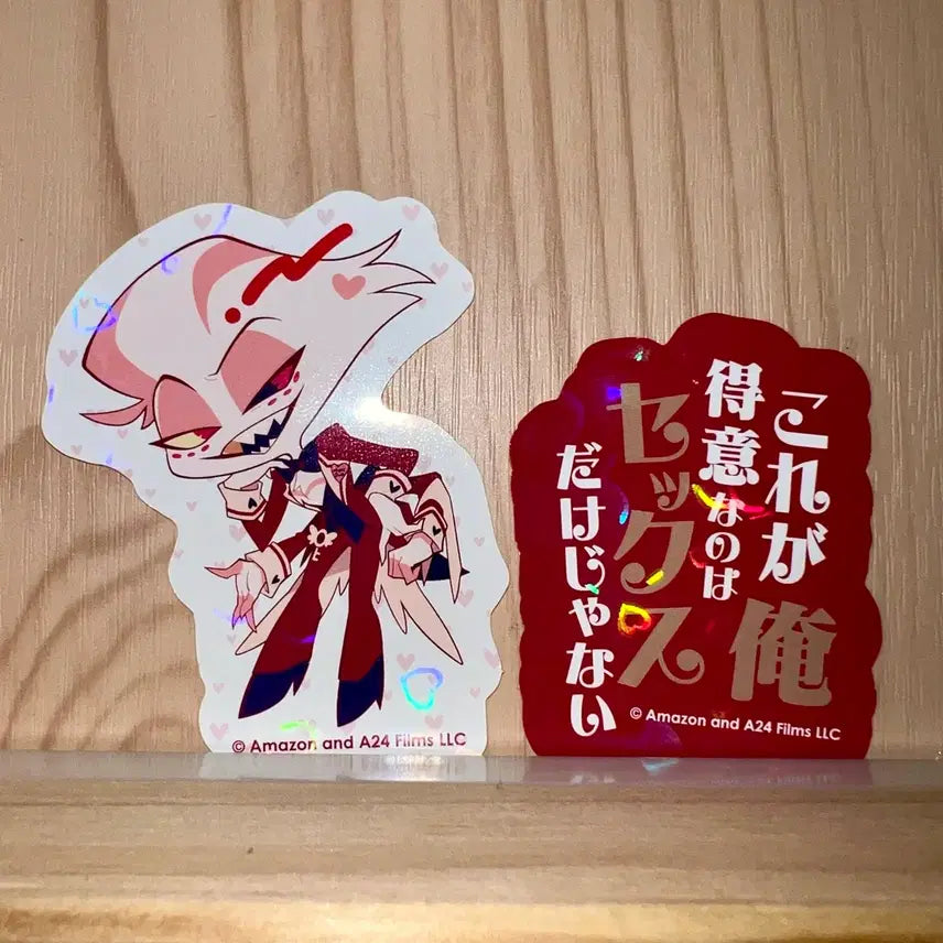 [BUNJANG] Hazbin Hotel Angel Dust Animate Cafe Hologram Sticker / 해즈빈 호텔 엔젤 애니메이트 콜라보 카페 홀로그램 스티커