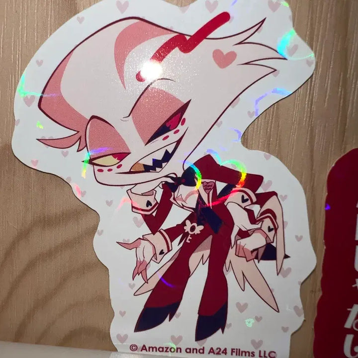 [BUNJANG] Hazbin Hotel Angel Dust Animate Cafe Hologram Sticker / 해즈빈 호텔 엔젤 애니메이트 콜라보 카페 홀로그램 스티커