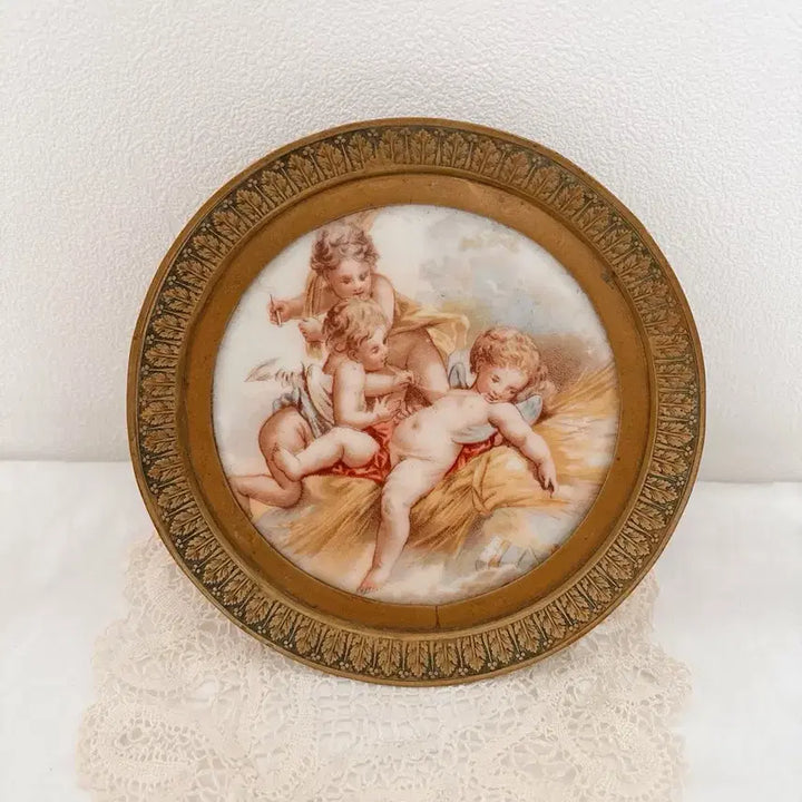[BUNJANG] French Antique Baby Angel Mini Frame / 프렌치 앤틱 아기천사 미니액자
