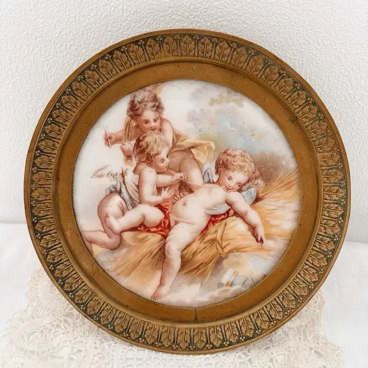[BUNJANG] French Antique Baby Angel Mini Frame / 프렌치 앤틱 아기천사 미니액자
