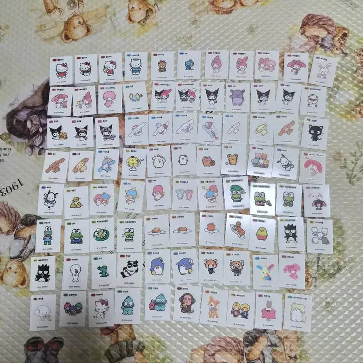 [BUNJANG] Sanrio Stickers Bundle Set (86 pcs) / 산리오 띠부씰 일반씰 86장 일괄판매합니다