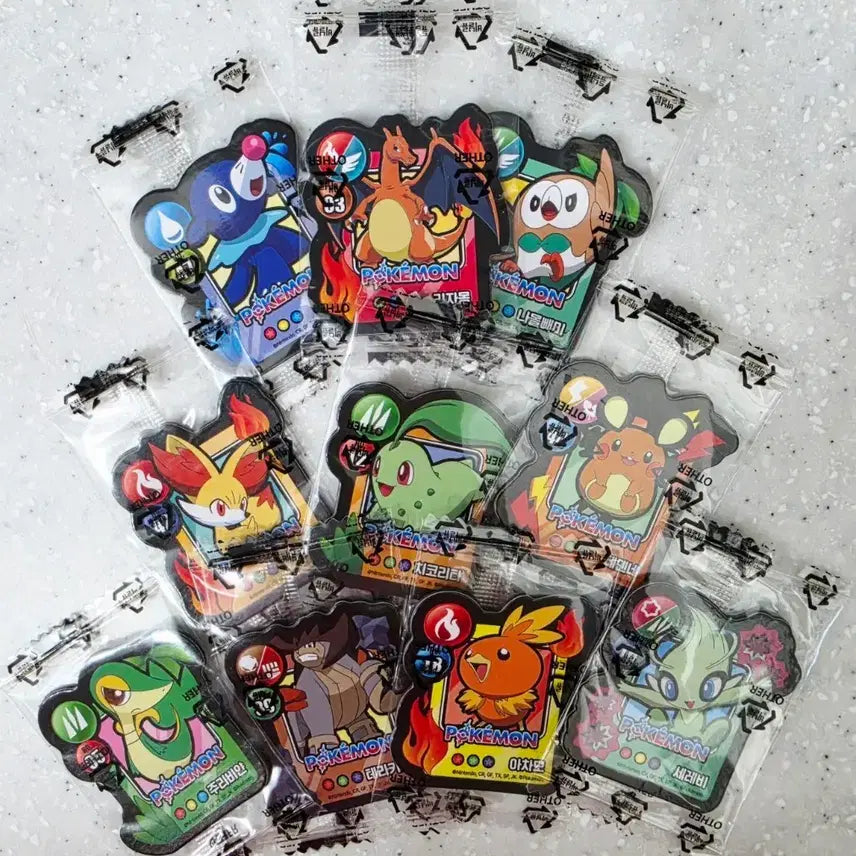 [BUNJANG] Pokemon Magnet Set (10 Types) / 포켓몬 마그넷 10종 세트