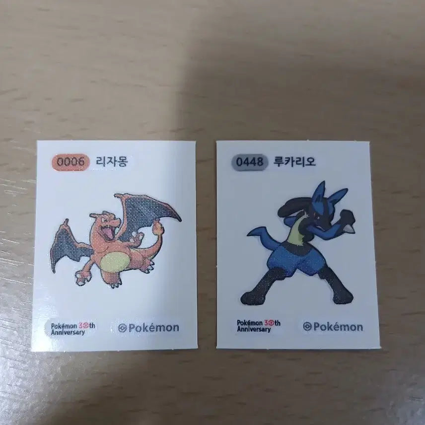 [BUNJANG] Pokemon 30th Anniversary Sticker Set (2 pcs) / 포켓몬 30주년 띠부씰 2장