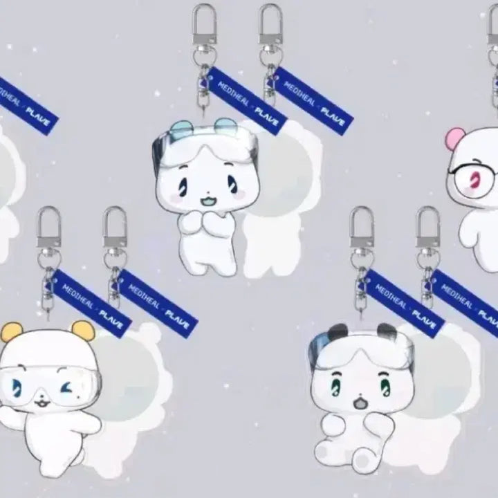 [BUNJANG] PLAVE Mediheal Collaboration Mirror Keyring (5 Types) + MMeMiMu Hand Cream / 플레이브 메디힐 콜라보 거울 키링 5종 + 므메미무 핸드크림