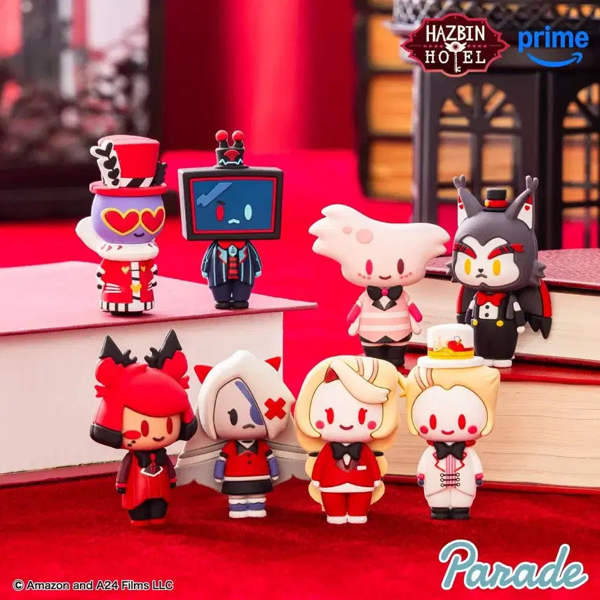 [BUNJANG] Hazbin Hotel Round 1 Rubber Mini Figures Set (8 Pieces) / 해즈빈 호텔 라운드원 고무 미니 피규어 8개 세트 일괄