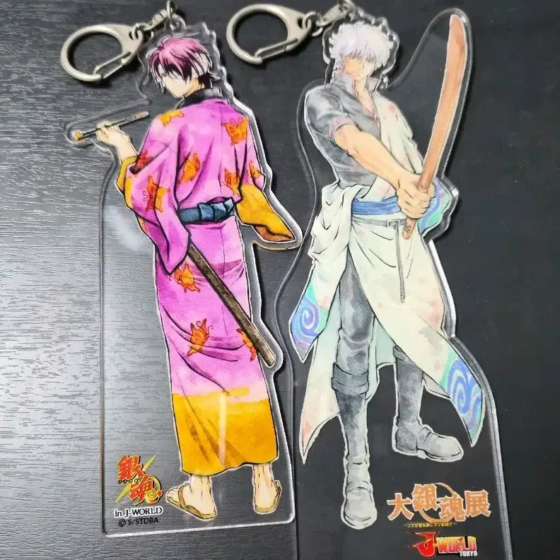 [BUNJANG] Gintama Gintoki &amp; Takasugi Acrylic Keychain Set / 은혼 화조풍월 타카스기, 대은혼전 긴토키 아크릴키링 일괄