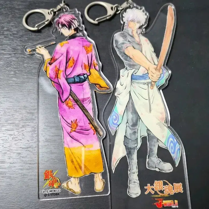 [BUNJANG] Gintama Gintoki &amp; Takasugi Acrylic Keychain Set / 은혼 화조풍월 타카스기, 대은혼전 긴토키 아크릴키링 일괄
