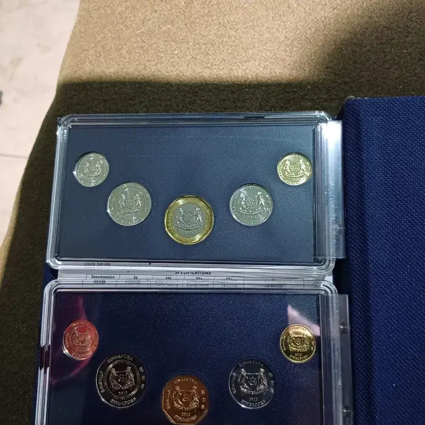[BUNJANG] Singapore 2nd &amp; 3rd Series Uncirculated Coin Set / 싱가포르 2차, 3차 미사용 주화 세트