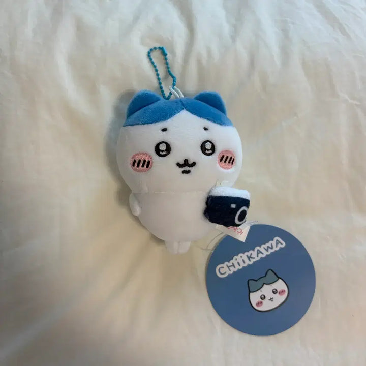 [BUNJANG] Chiikawa Hachiware Camera Plush Keychain / 치이카와 하치와레 카메라 인형 키링