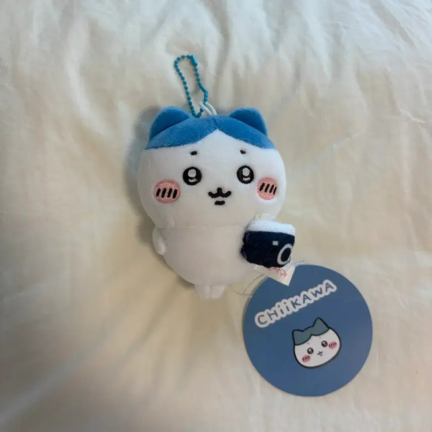 [BUNJANG] Chiikawa Hachiware Camera Plush Keychain / 치이카와 하치와레 카메라 인형 키링