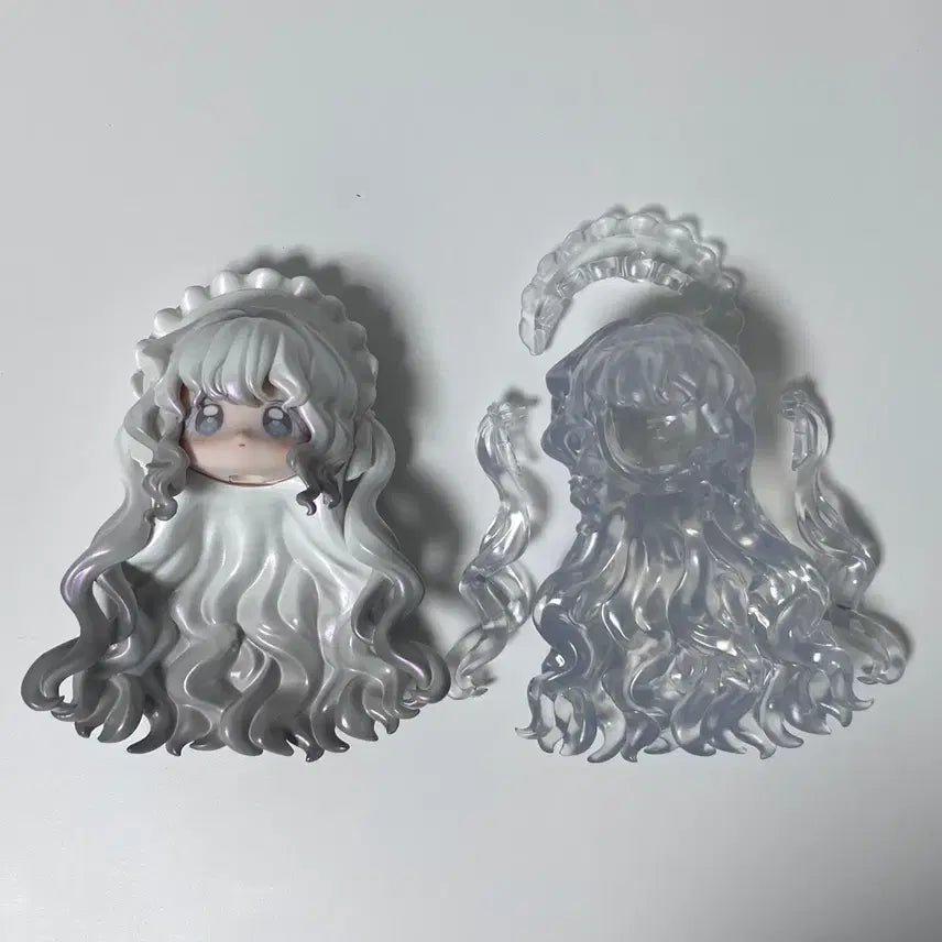 [BUNJANG] Blind Doll BJD Secret Head + Clear Hair Set / 블라인드 인형 BJD 시크릿 1/12 헤드+클리어 헤어 세트