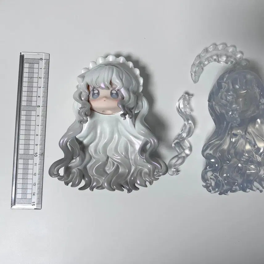 [BUNJANG] Blind Doll BJD Secret Head + Clear Hair Set / 블라인드 인형 BJD 시크릿 헤드+클리어 헤어 세트