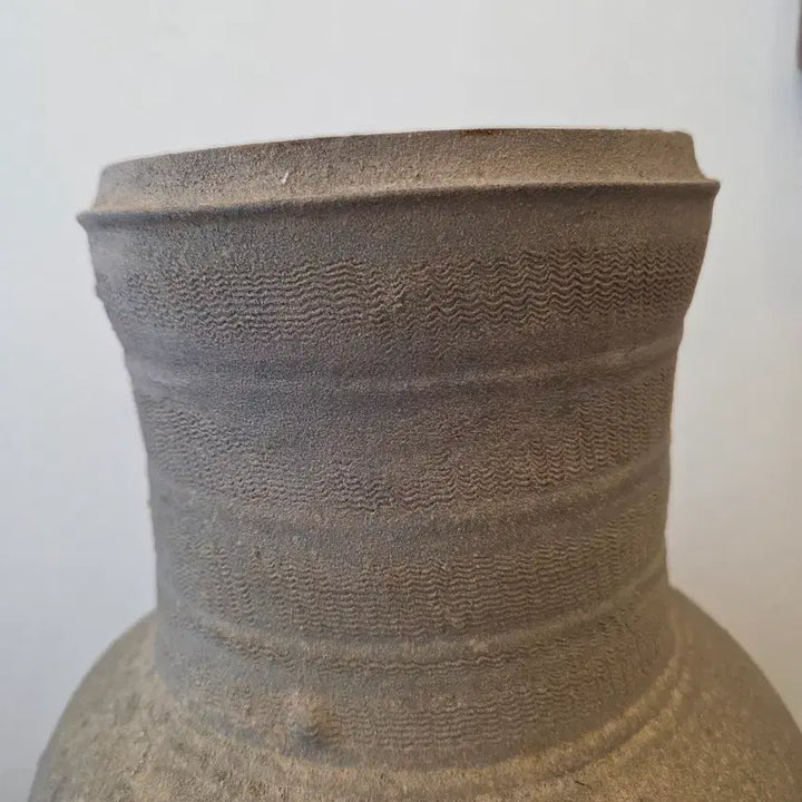 [BUNJANG] Unified Silla Period Inhwa-mun Long-Necked Ewer / 골동품 통일신라시대 토기 장경호