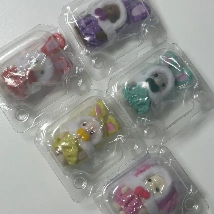 [BUNJANG] Sylvanian Families 40th Anniversary Colorful Rabbit Lottery Full Set (5 types) / 실바니안 40주년 컬러풀 토끼 쿠지 5개 풀셋 (단순개봉)