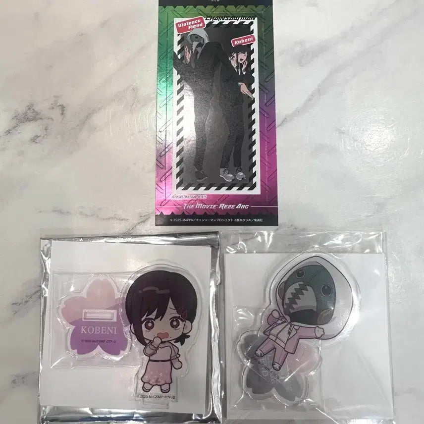 [BUNJANG] Chainsaw Man Hotel SD Acrylic Stand Set (Kobeni, Violence Fiend) / 체인소맨 호텔 sd아크릴 스탠드 (코베니,폭력의마인 세트)
