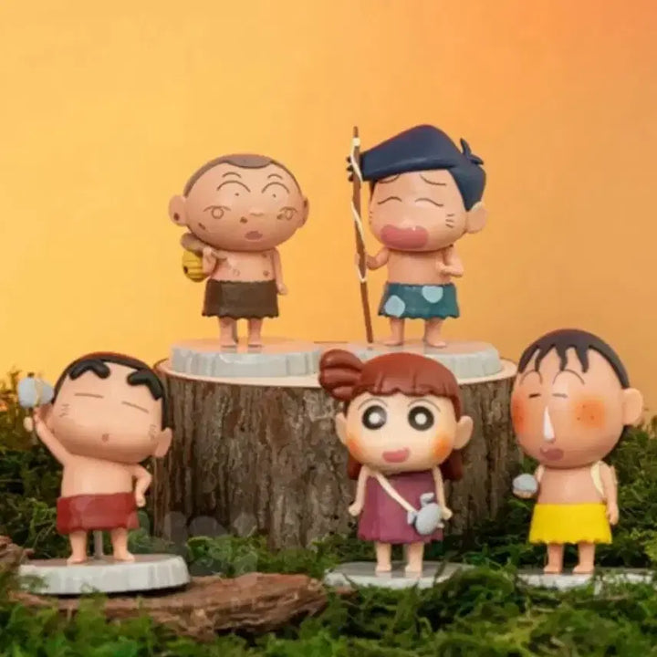 [BUNJANG] Crayon Shin-chan Prehistoric Era Figure - Glass / (미개봉)짱구 석기시대 피규어 유리