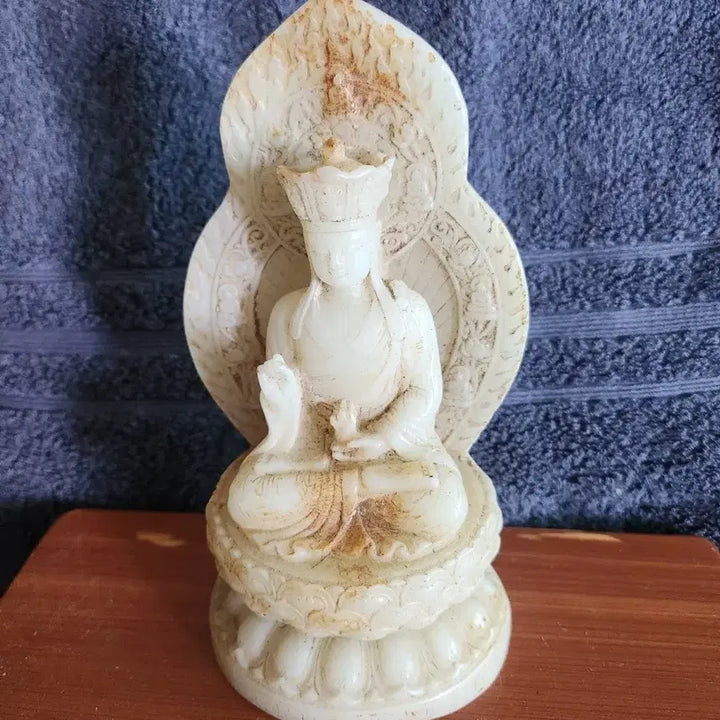 [BUNJANG] White Jade Buddha Statue / 백옥 불상