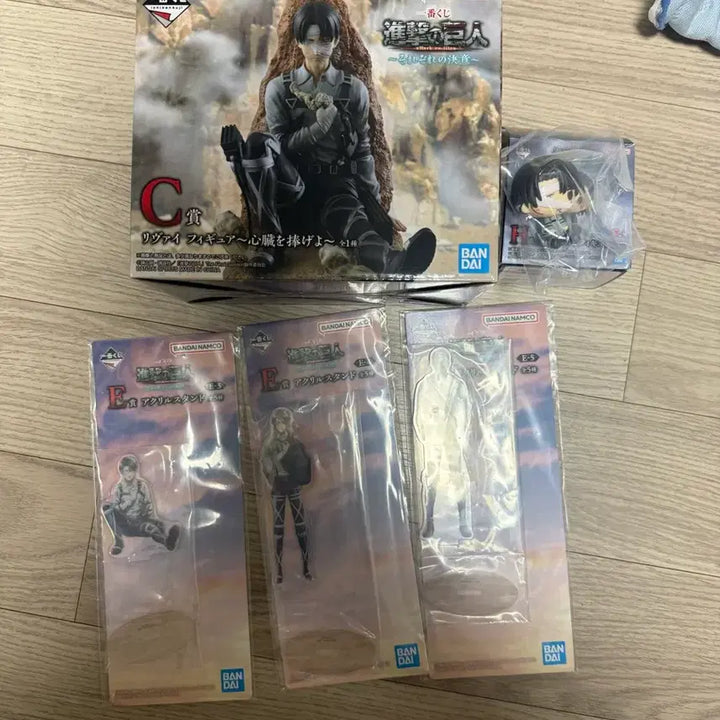 [BUNJANG] Attack on Titan Ichiban Kuji C Prize Levi Bundle Set (Sealed) / (미개봉 일괄)제일복권 진격의거인 c상 리바이 외 일괄