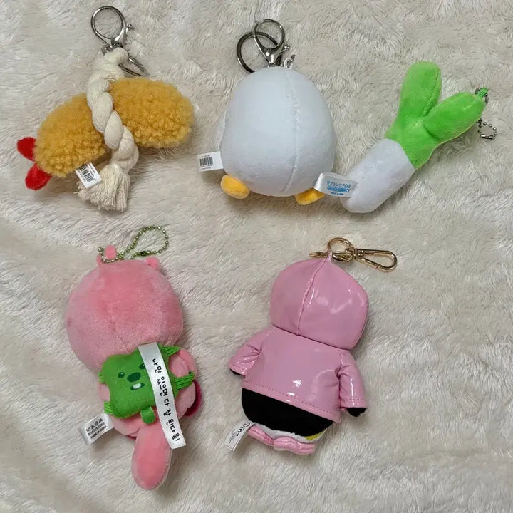 [BUNJANG] Bundle Set Keyring Plush Toys (Pingoo, Janmang Luffy, Aekmakyi, Odungi) / [일괄가격]키링인형(핑구,잔망루피,액막이,오둥이)