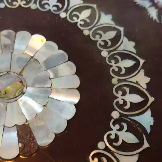 [BUNJANG] Vintage Mother-of-Pearl Inlaid Nine-Compartment Serving Tray / 빈티지자개구절판