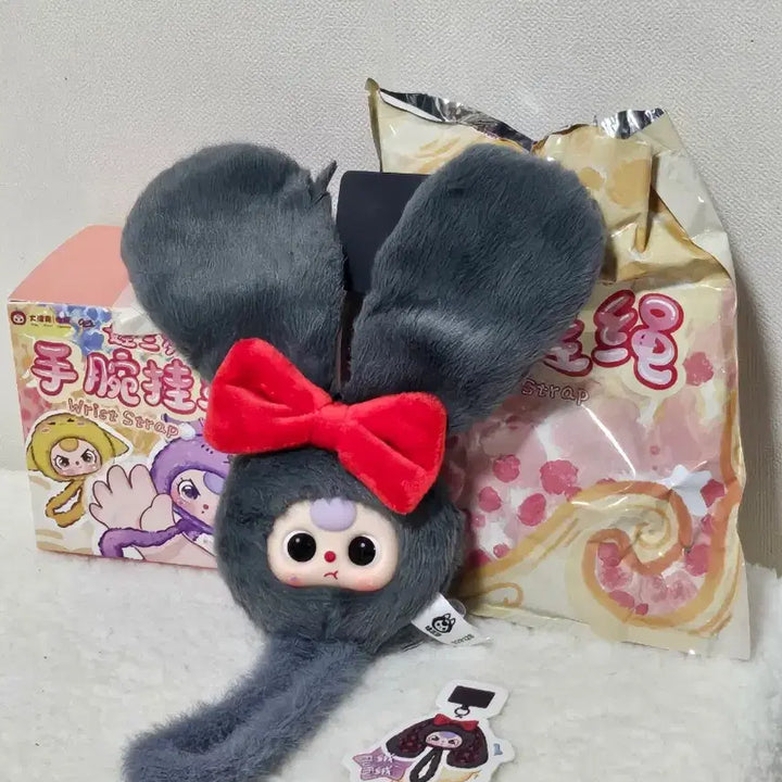 [BUNJANG] Baby3 Rabbit Wristlet Phone Strap - Black / 미사용) 베이비쓰리 핸드폰 스트랩