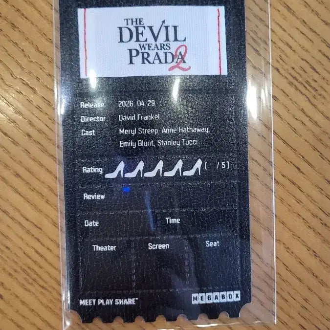 [BUNJANG] The Devil Wears Prada 2 Original Ticket / 악마는 프라다를 입는다2(오리지널티켓)