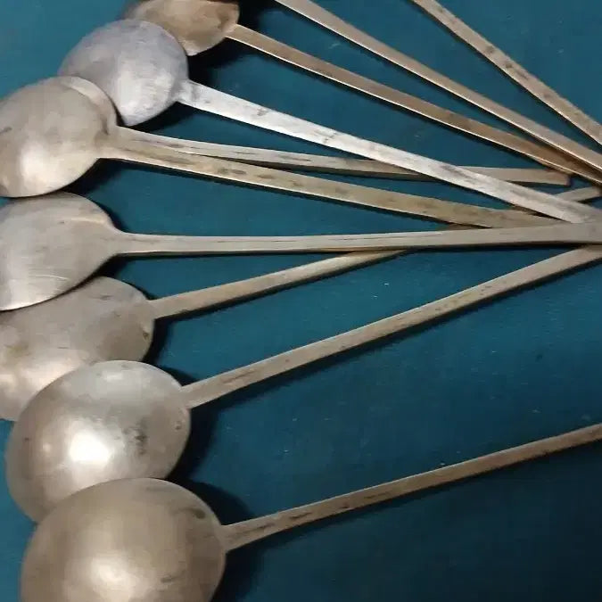 [BUNJANG] Antique Bangjja Yugi Spoon Set (10 Pieces) / 옛날방짜수저10점일괄