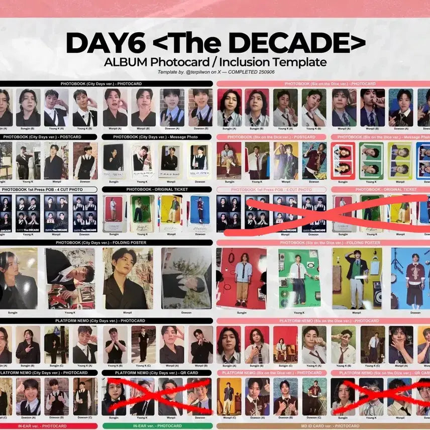 [BUNJANG] Day6 Decade Album Full Bundle Set / 데이식스 데케이드 앨범 구성품 전체 일괄